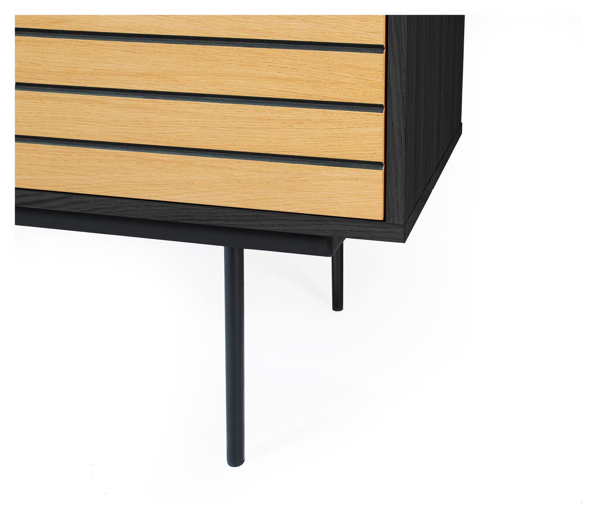 Woodman Stripe Sideboard - Natur/Black