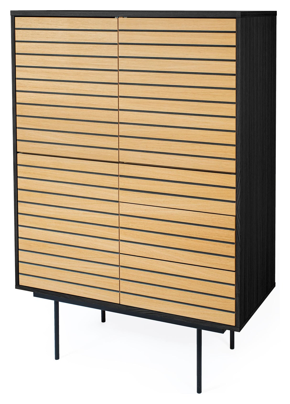 Woodman Stripe Sideboard - Natur/Black