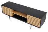 Woodman Stripe Table - eik/svart