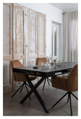 Woood Amber Dining Chair - Caramel Velour