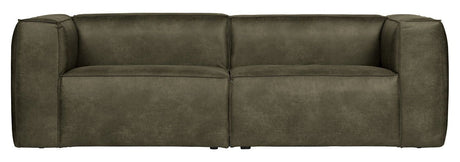 Woood Bean 3.5-per. Sofa i øko-skinn, Army Green