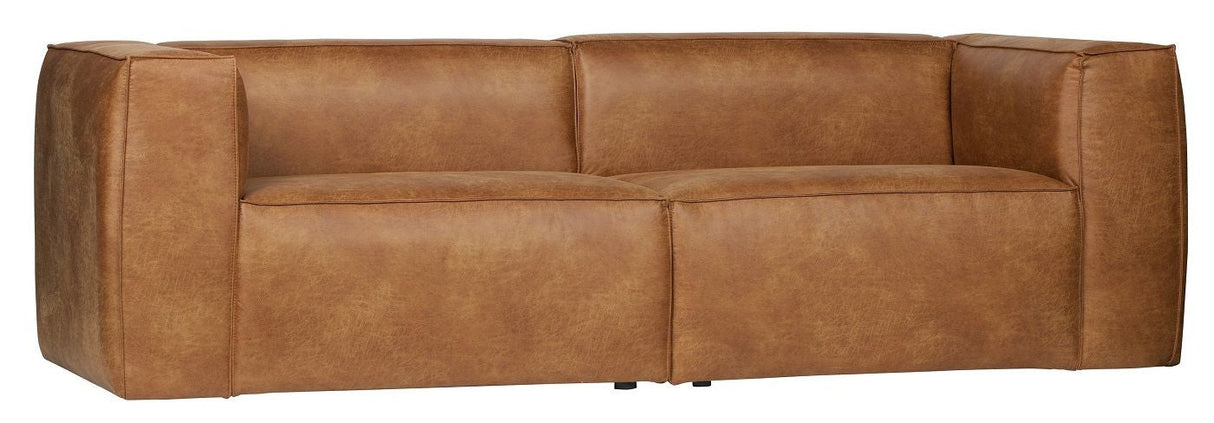 Woood Bean 3.5-per. Sofa i øko-skinn, cognac