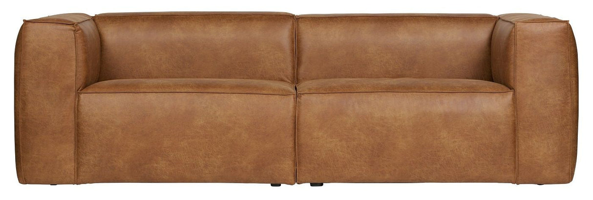 Woood Bean 3.5-per. Sofa i øko-skinn, cognac