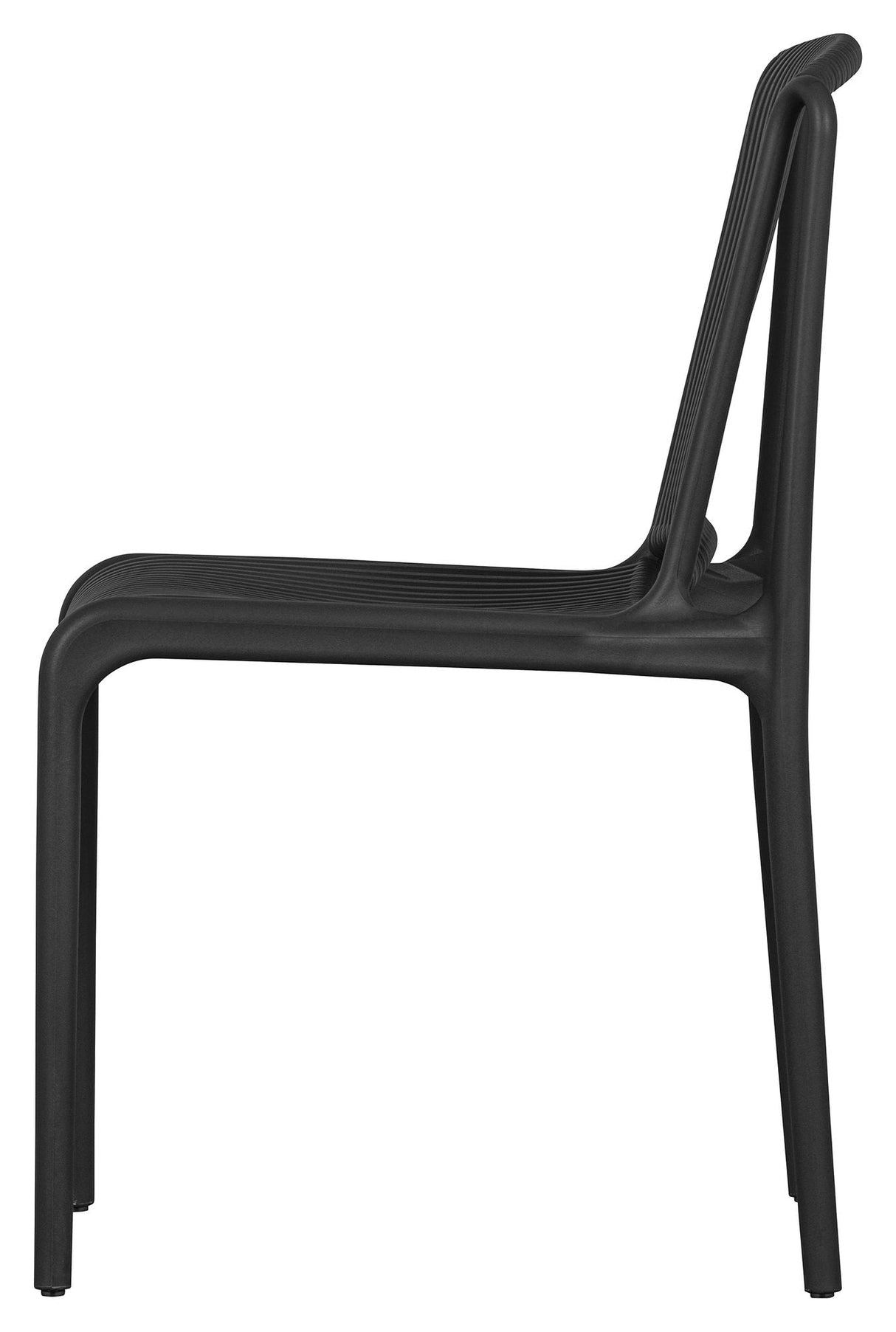 Billie Garden Chair laget av plast, svart