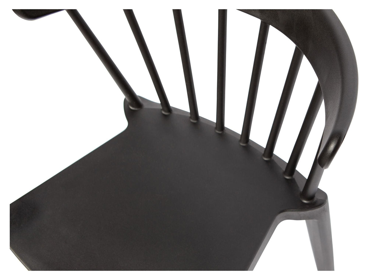 Woood Bliss Bar Chair - Svart plast