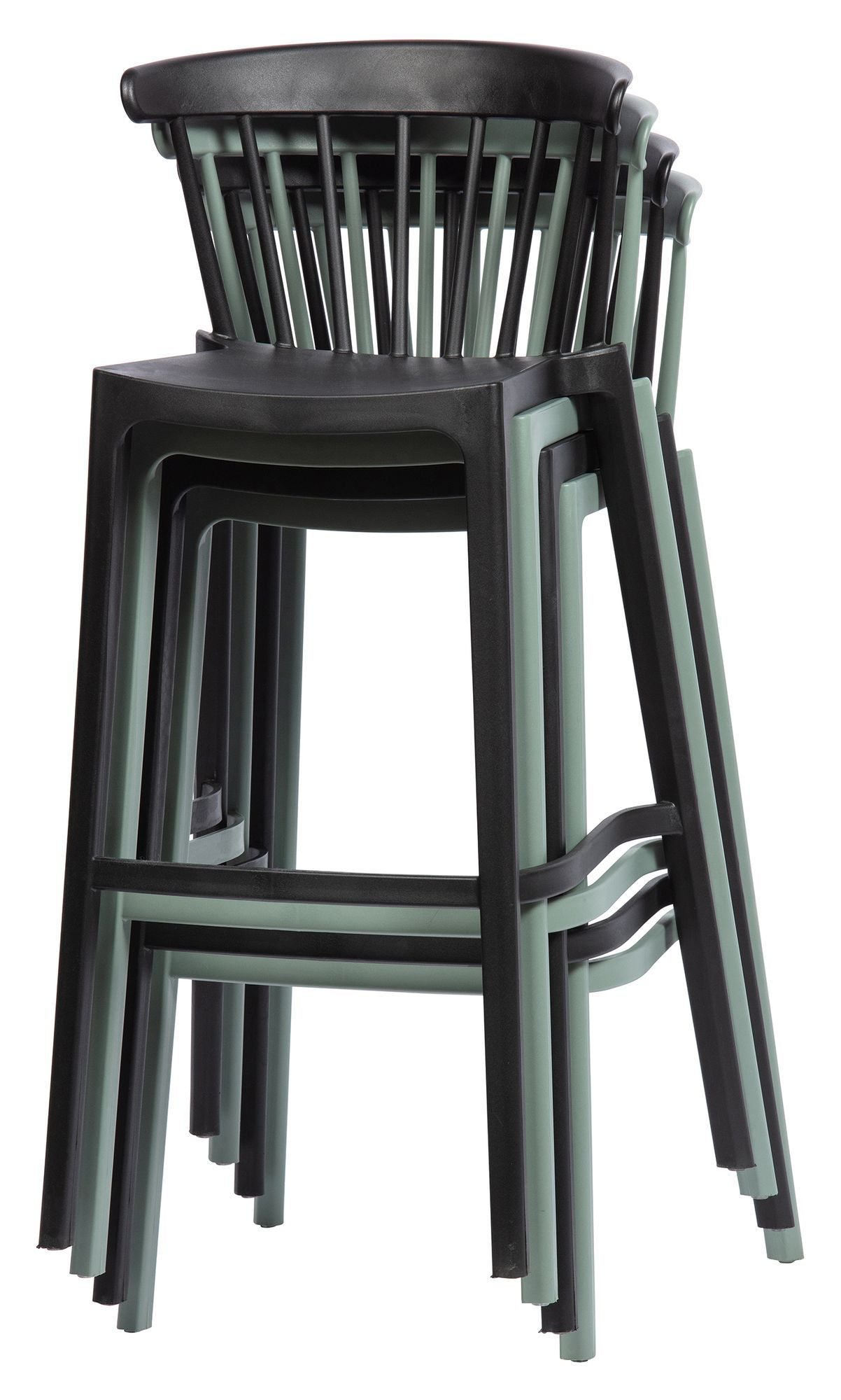 Woood Bliss Bar Chair - Svart plast