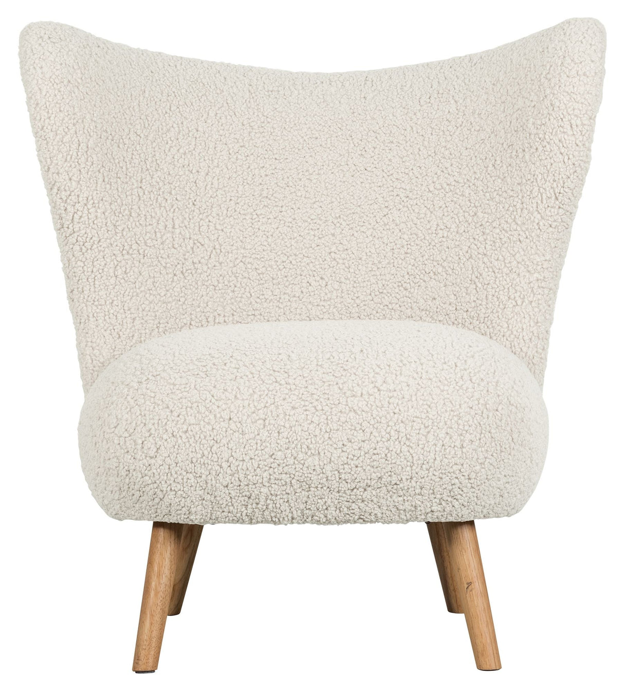 Woood Celine Lounge Chair, Off White Teddy