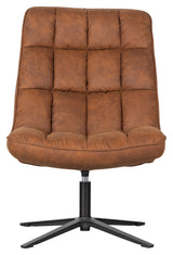 Woood Dirkje Lounge Chair w. svingbar fot, cognac skinnett