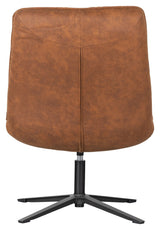 Woood Dirkje Lounge Chair w. svingbar fot, cognac skinnett