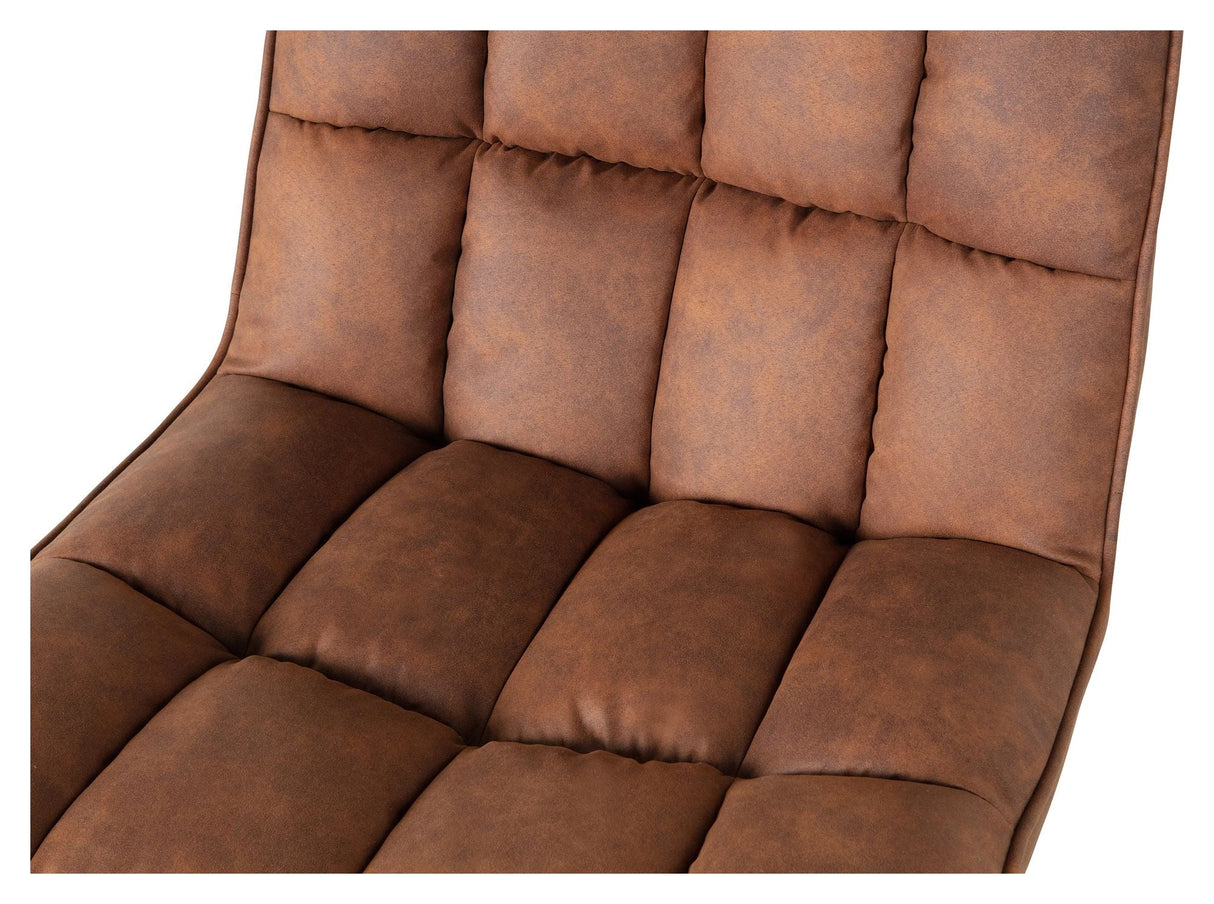 Woood Dirkje Lounge Chair w. svingbar fot, cognac skinnett