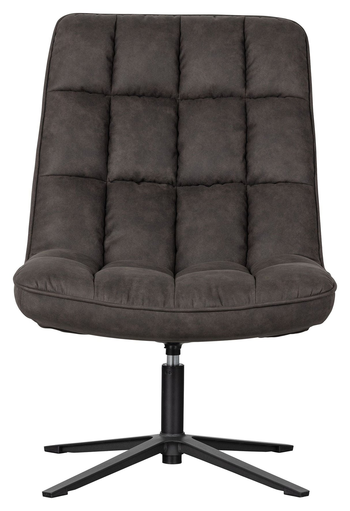 Woood Dirkje Lounge Chair with Swivel Foot, Black Leatherette