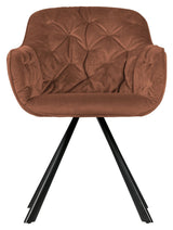 Woood Elaine Dining Chair - Raspberry Velour