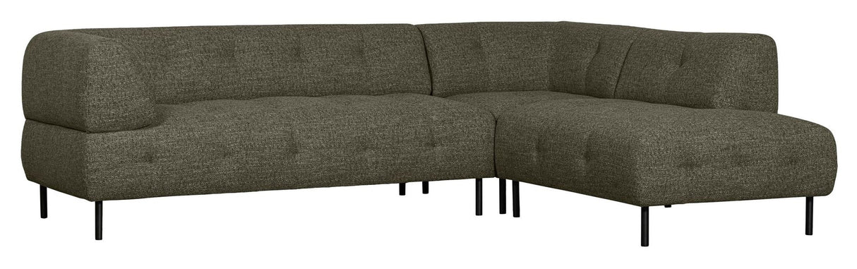 Lloyd sofa m. sjeselong, Høyrevendt, Grønn Melange 