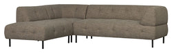 Lloyd sofa m. sjeselong, Venstre, Mørkebrun Melange 