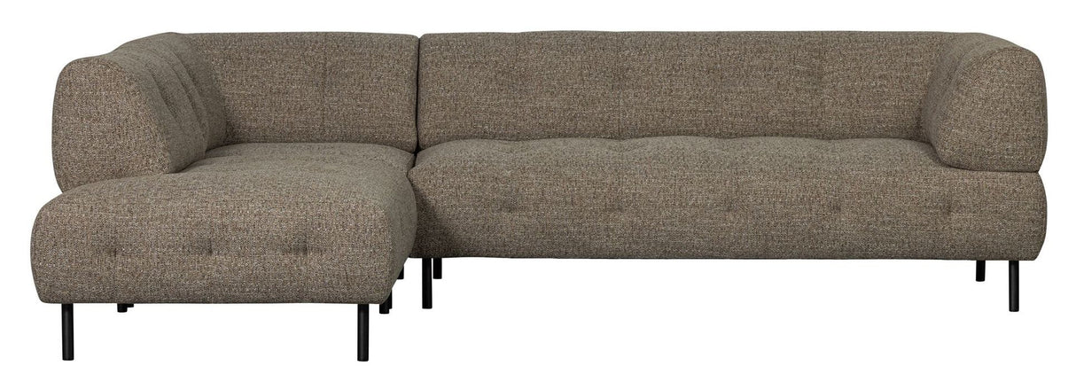 Lloyd Sofa w. Chaise Longue, venstre, mørkebrun melange