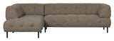 Lloyd Sofa w. Chaise Longue, venstre, mørkebrun melange