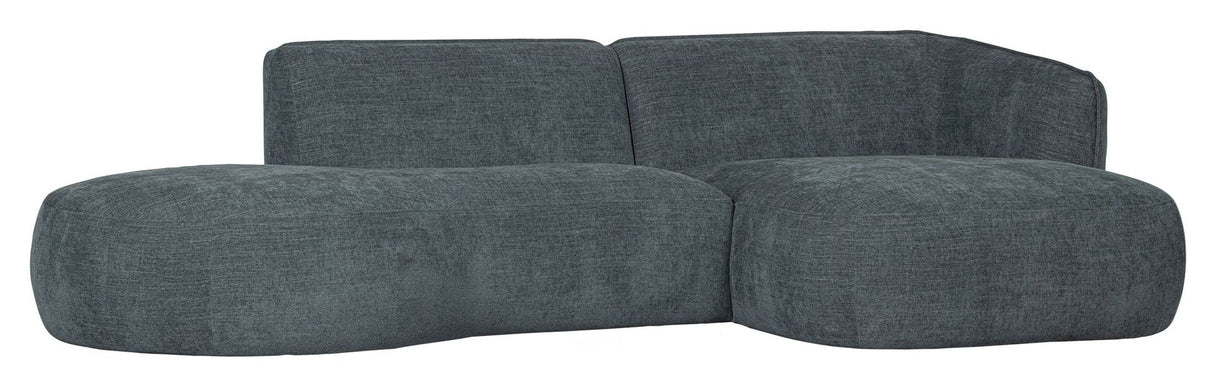 Polly sofa w. chaise longue, til høyre, blå/grønn