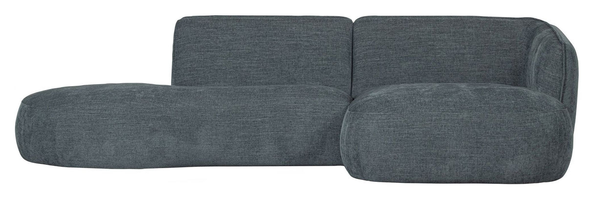 Polly sofa w. chaise longue, til høyre, blå/grønn