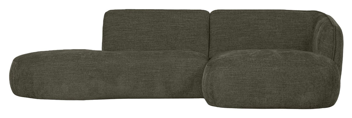 Polly Sofa m. sjeselong, Høyre, Grønn 