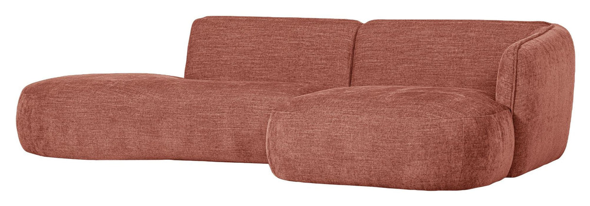 Polly Sofa m. sjeselong, Høyre, Rosa 