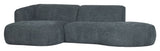 Polly sofa w. chaise longue, venstre, blå/grønn