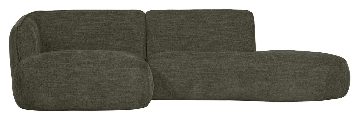 Polly Sofa m. sjeselong, venstre, grønn 