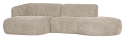 Polly sofa w. sjesel lang, venstre, sand