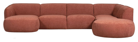 Polly U-sofa, Høyrevendt, Rosa 