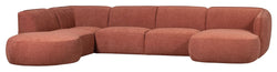 Polly U-sofa, Venstrevendt, Rosa 