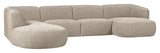 Polly U-sofa, Venstrevendt, Sand 