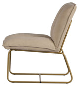 Woood Fie Lounge Chair - Sandfarget fløyel