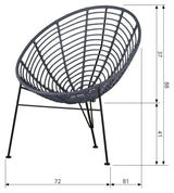 Woood Jane Lounge Chair, blekk