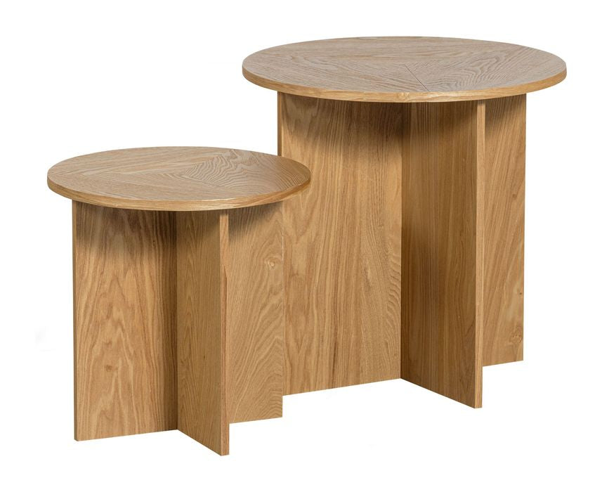 Lina sidebord, sett med 2, valnøtt mdf