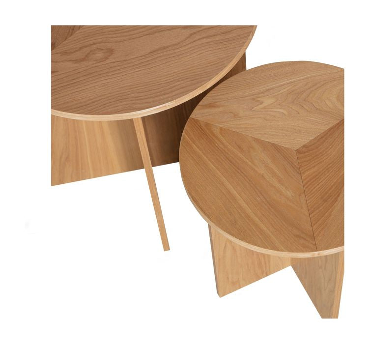 Lina sidebord, sett med 2, valnøtt mdf