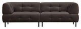 Lloyd 4-pers. Sofa, matte støpejerns velour