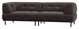 Lloyd 4-pers. Sofa, matte støpejerns velour