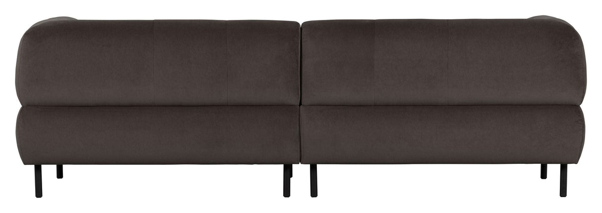 Lloyd 4-pers. Sofa, matte støpejerns velour