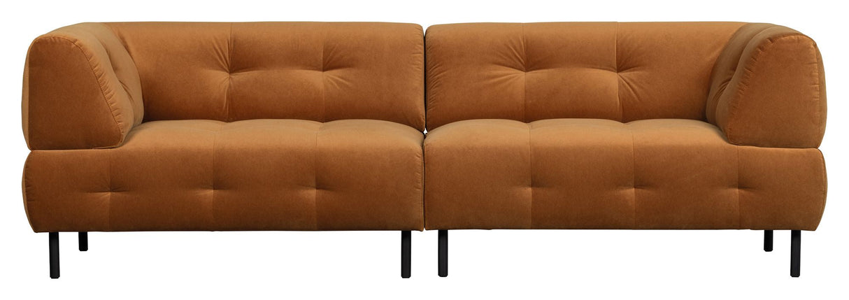 Lloyd 4-pers. Sofa, Mat kanel Velour