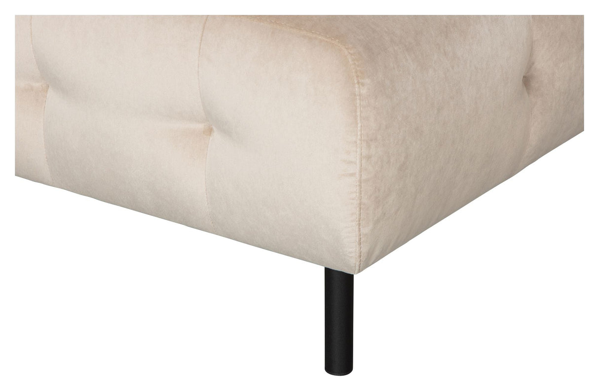 Lloyd Sofa w. Chaise Longue, venstre vendt - beige fløyel