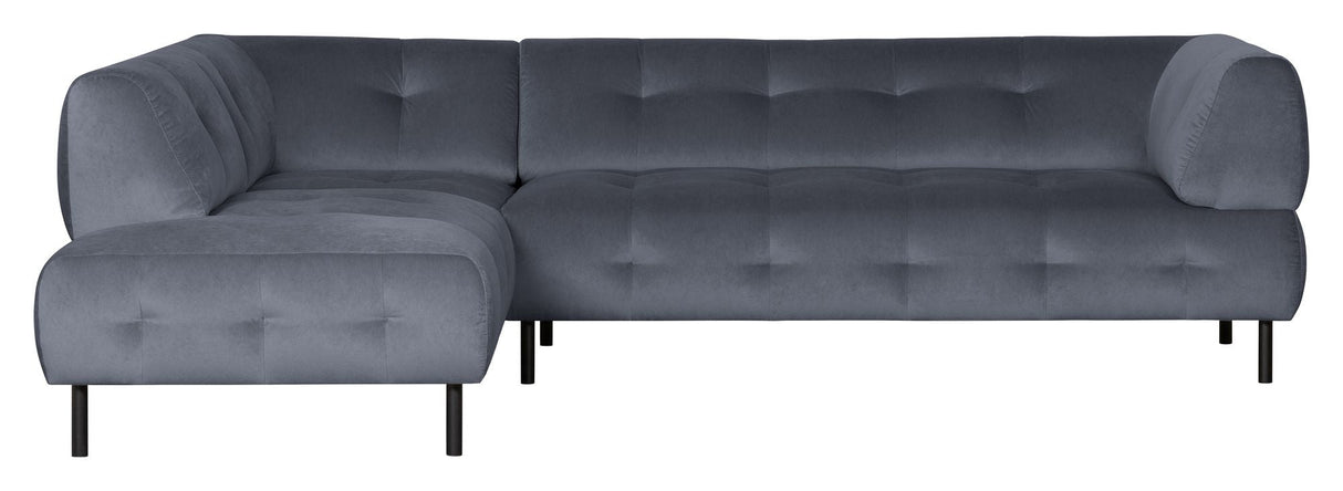 Lloyd Sofa w. Chaise Longue, venstre vendt - blå fløyel