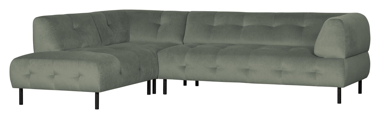 Lloyd Sofa w. Chaise Longue, venstre vendt - grønn fløyel