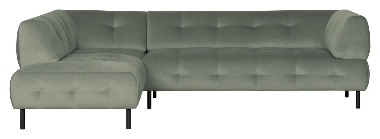 Lloyd Sofa w. Chaise Longue, venstre vendt - grønn fløyel