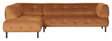 Lloyd Sofa w. Chaise Longue, venstre vendt - oransje fløyel