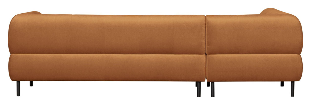 Lloyd Sofa w. Chaise Longue, venstre vendt - oransje fløyel