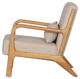 Mark Lounge Chair - Beige/Light Rubber Tree