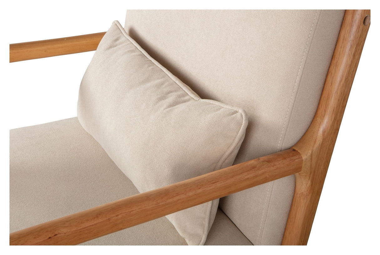 Mark Lounge Chair - Beige/Light Rubber Tree