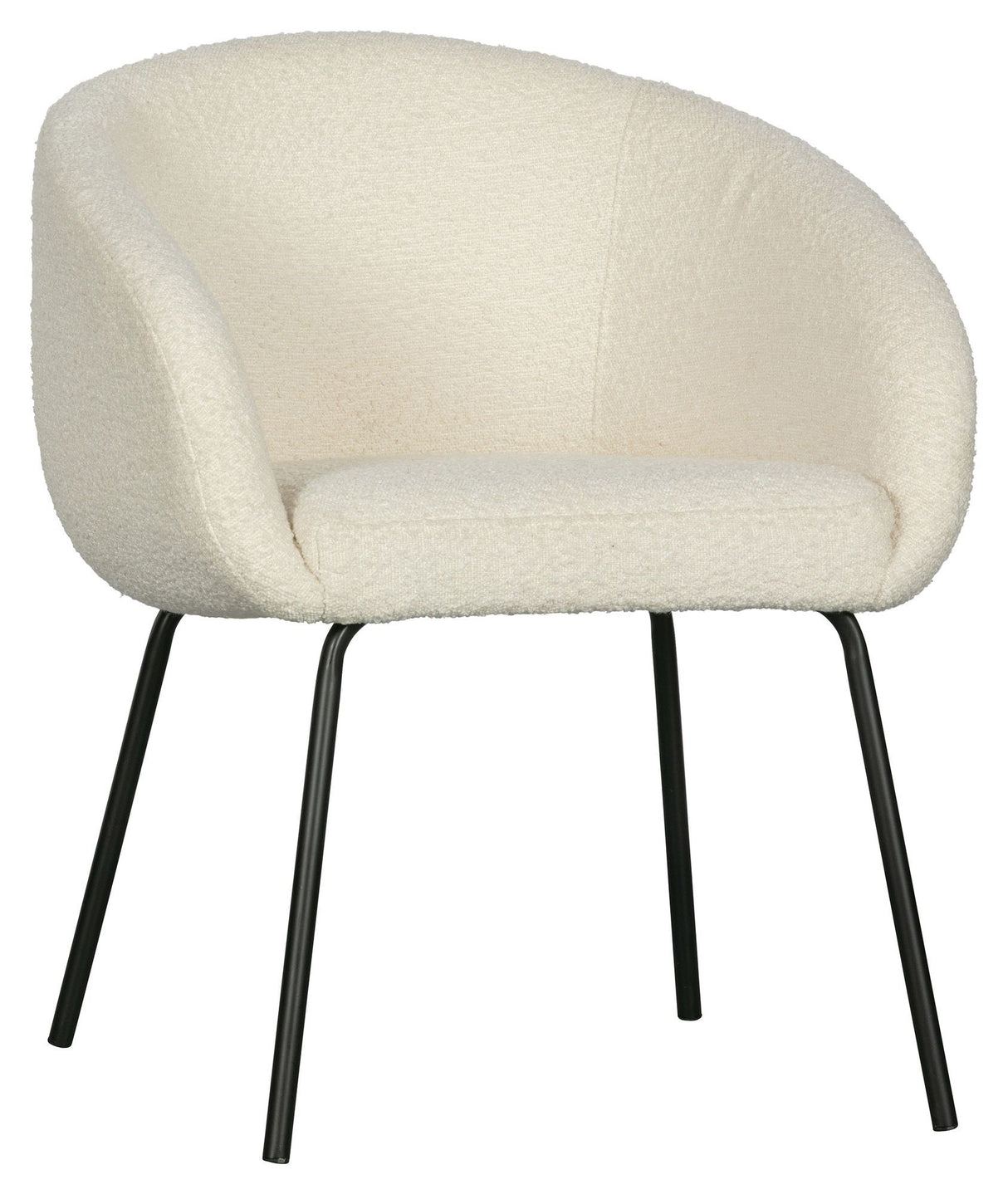 Woood Noelle Dining Chair, Offwhite Boucle