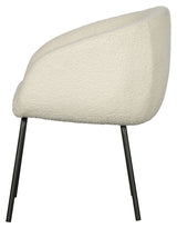 Woood Noelle Dining Chair, Offwhite Boucle