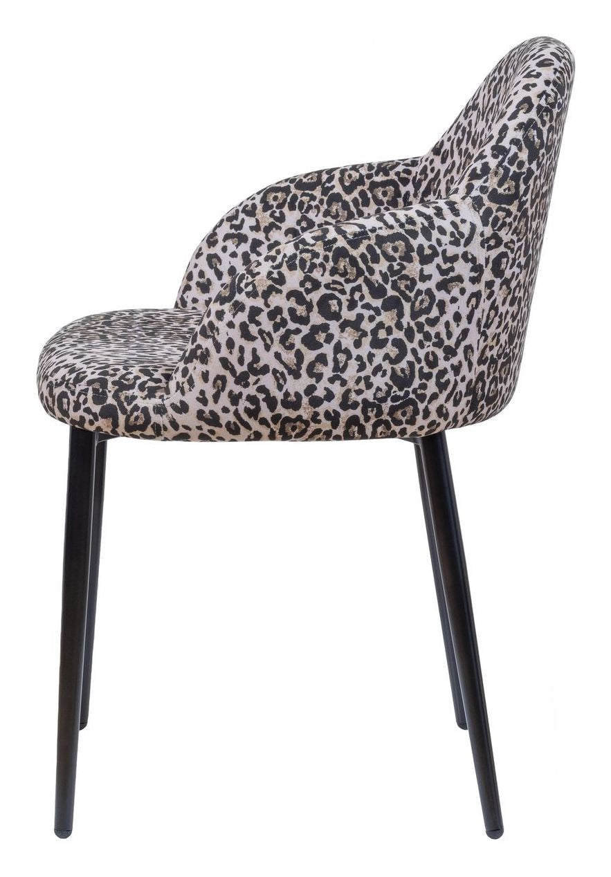 Noortje Dining Chair med Panther Print, sett med 2 stk.