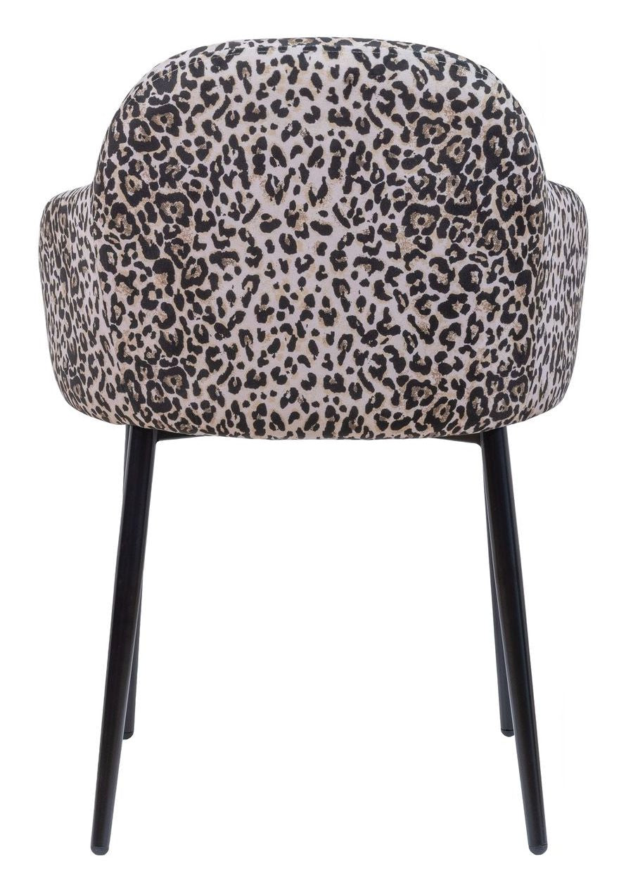 Noortje Dining Chair med Panther Print, sett med 2 stk.